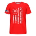 thumbnail image 6 of YVNAURA America's Semiquincentennial 250 Years Women's Short Sleeve Tee Under $15 2026 Independence Day Top USA Retro Flag Graphic Shirt for 4th of July, 6 of 6