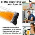 thumbnail image 3 of Blender Replacement Parts for 24oz Blender Cups with To-Go Lids & 7-Fins Extractor Blade for BN801 BL480-30 BL640-30 BL642-30 NN100-30 BL2012, 3 of 7