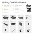 thumbnail image 4 of Carrito utilitario rodante REBECAT de 3 niveles con cajón, negro, 4 of 6