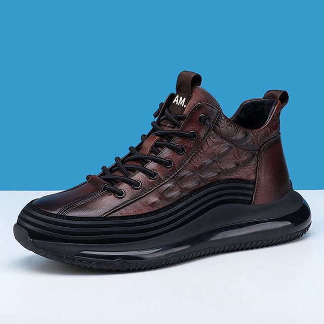 Zapatos de hombre Zapatillas de deporte casuales de cuero Zapatillas de deporte de estilo coreano de moda para todo tipo de combinaciones Zapatillas de deporte Zapatos de algodón