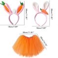 thumbnail image 2 of Girls Easter Bunny Costume Easter Cute Rabbit Ears Carrot Headband Ballet Skirt Kids Cosplay Accessories Set, 2 of 4