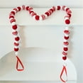 thumbnail image 5 of Christmas Garland-Red And White Pom Pom Garlands,Cute Tree/Holiday Party Decorations Safeglitz, 5 of 9