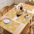 thumbnail image 5 of Yellow Orange Palm Tree Placemats Set of 8 Summer Botanical Tropical Tree Place Mats Indoor Wipeable Table Mats Washable Cloth Dining Table Placemats for Kitchen Holiday Party Home Decor 13x19 Inch, 5 of 9