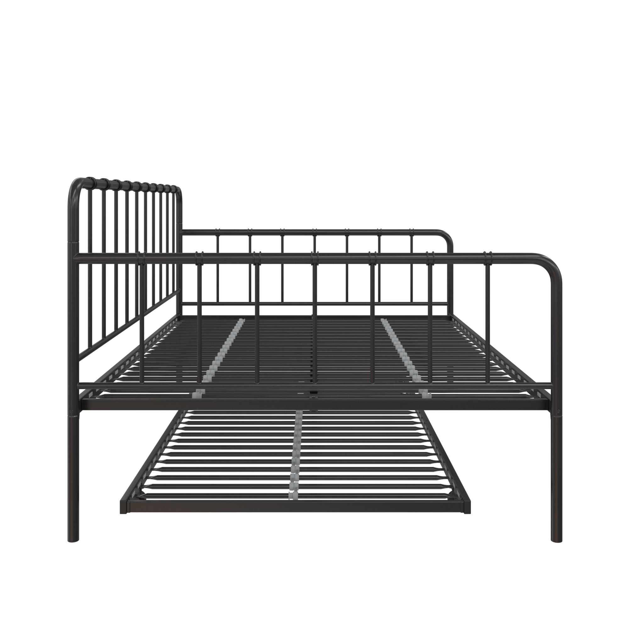 River Street Designs Thomas Metal Daybed And Trundle Set, Full Over Twin Frame, Black - image 5 of 14