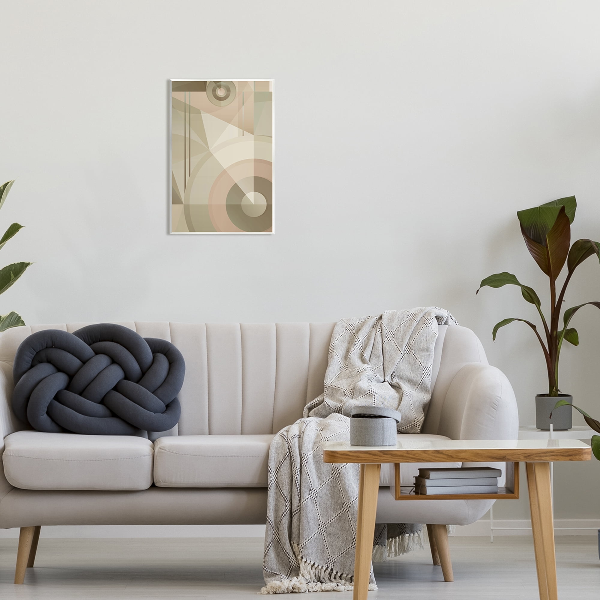 Stupell Industries Linear & Circular Abstract Abstract Painting Unframed Art Print Wall Art, 13 x 19