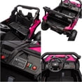 thumbnail image 7 of Xuanlur 24V 7AH 2 Seater Ride on Toys for Big Kids w/ 20" Large Seat, Remote Control, Bluetooth, 2X200W Powerful Motors, MP3, Lights, Power Car Wheels for Boys Girls, Pink, 7 of 7