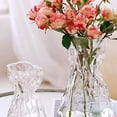 thumbnail image 4 of Money Bag Glass Vase, Folded Texture Creative Flower Vase for Home Decor, 5.9" High Transparency Crystal for Bouquets, 4 of 6
