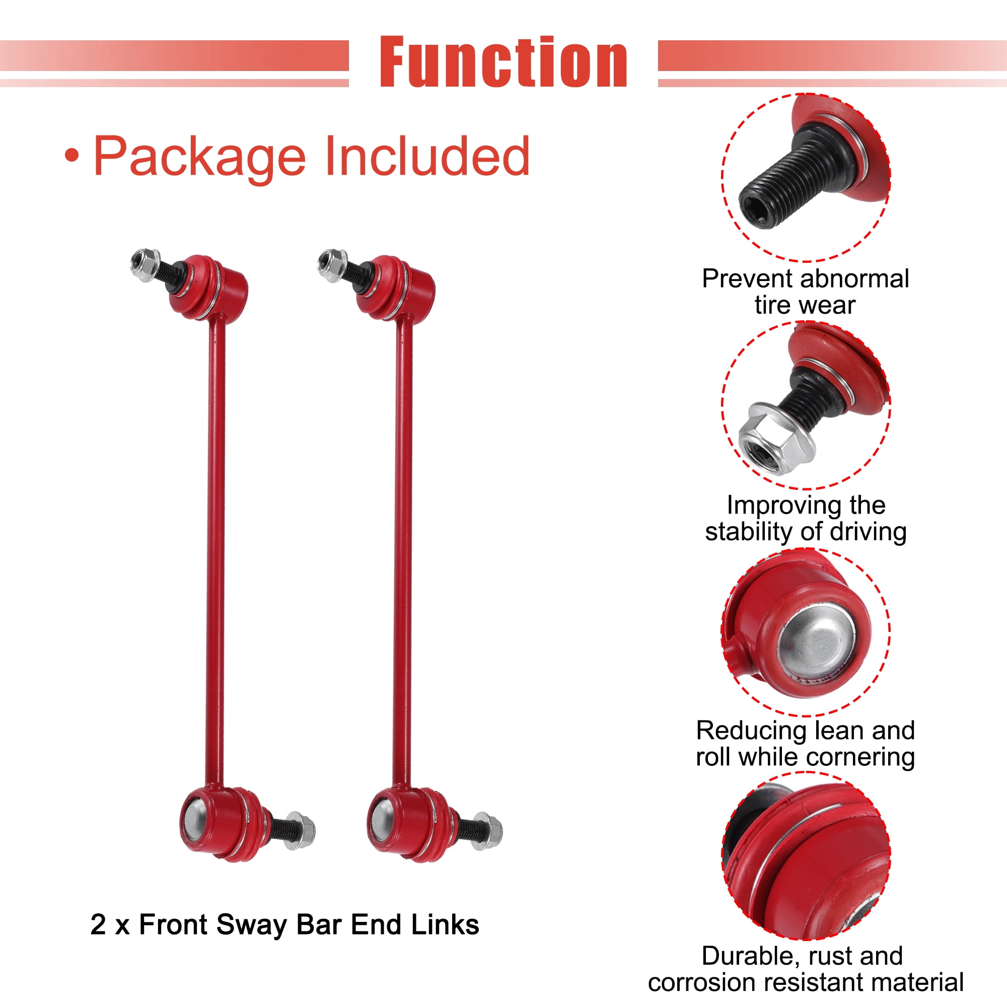 2pcs Front Left Right Sway Bar Links Stabilizer End?Link for Ford Escape 2005-2012 No.K80296