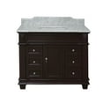 Elizabeth 42" Bathroom Vanity with Chocolate and Carrara Marble Top