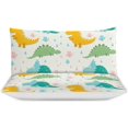 thumbnail image 3 of HAHDAXIA Child Cute Animal Pattern Bedding Solid Comforter Set for All Seasons,3 Pieces(1 Comforter+2 Pillowcases),Soft Microfiber Bedding Set Queen(90"x90"), 3 of 7