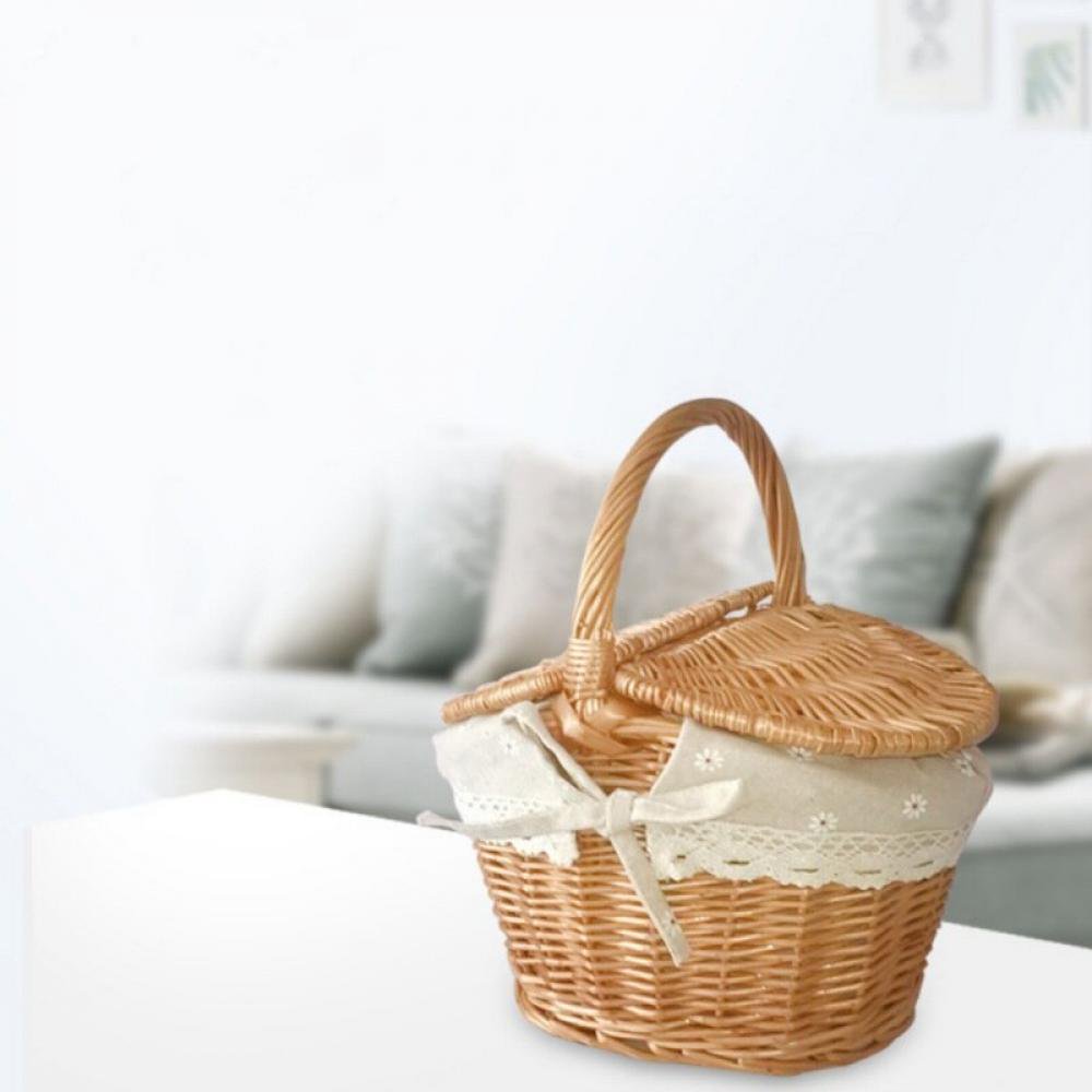 Selections Panier en osier tressé naturel fait à la main pour aliments, fruits, légumes, 20 x 26 x 4,5 cm, S Selections Panier en osier tressé naturel fait à la main pour aliments, fruits, légumes, 20 x 26 x 4,5 cm, S