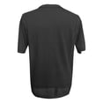 thumbnail image 4 of Tshirts Shirts for Men,Casual Knit Shirt Summer Solid Color Lapel Hollow Breathable Short Sleeve Top Lightweight Comfortable,Men's Polo Shirts,2XL,Black, 4 of 5
