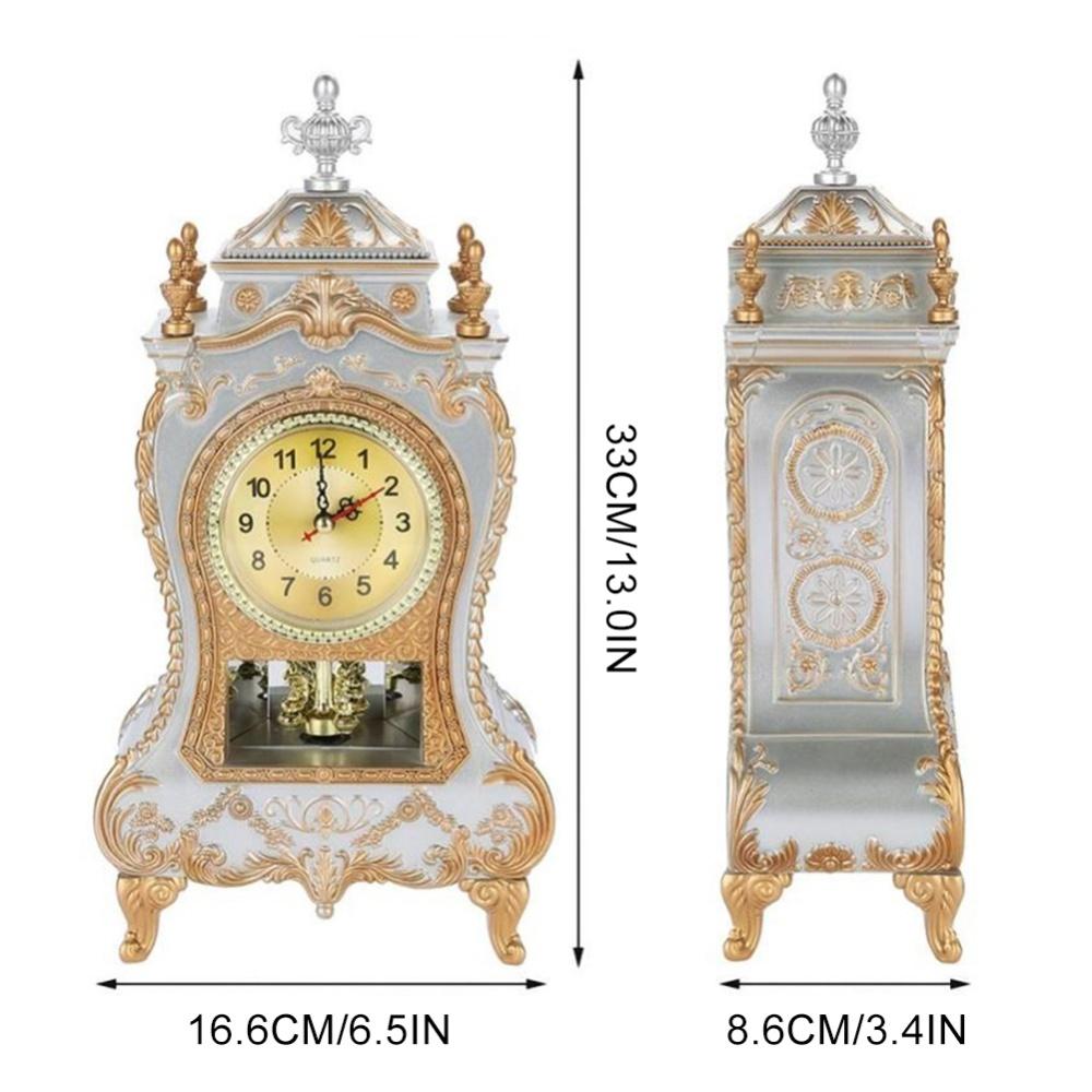 KARLSITEK Vintage Retro Analog Alarm Clock, Super Silent Non Ticking Small Clock Simply Design