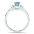 thumbnail image 3 of SZUL Women's Aquamarine and Diamond Regal Ring in 10K White Gold, 3 of 6