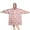 Pink Christmas Snowman, variant on Wearable Oversized Blanket,Pink Christmas Snowman Pattern Wearable Blanket Hoodie for Adults,Cozy Hooded Blankets with Super Pockets,Super Warm Fuzzy Pullover for Women & Men