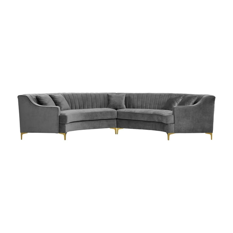 Meridian Furniture Jackson Velvet 2pc. Sectional Meridian Furniture Jackson Velvet 2pc. Sectional