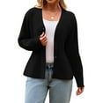 thumbnail image 2 of Turilly Women's Sweater Coats Long-Sleeved Cinched Waist Open Front Knitted Tops Coat, 2 of 6