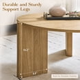 thumbnail image 4 of Aitjunz 33" Round Coffee Table, Modern Wood Center Table with Unique Pedestal Base for Living Room, Natural, 4 of 8