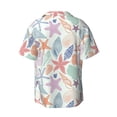 thumbnail image 6 of Lsque Colorful Seashells print Men's Cuban Collar Short Sleeve Shirt Summer Beachwear Casual Button Down Fashionable Vacation Leisure Shirt-XX-Large, 6 of 7