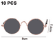 thumbnail image 2 of Paquete de 10 gafas de sol para perros, gafas de sol redondas de metal para gatos, gafas de sol clásicas retro, gafas de sol para mascotas Hippie MFZFUKR CPB-DE-LYY1867-3, 2 of 5