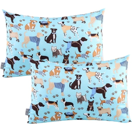 JISEN Toddler Pillowcases - 2 Pack Pillowslip Case Fits Pillows Sized 13x18 or 12x16 for Sleeping