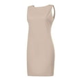 thumbnail image 6 of IROINNID Women's Sleeveless Bodycon Dress Round Neckline Backless Skirt Dress Strapless Solid Color Dress, 6 of 9