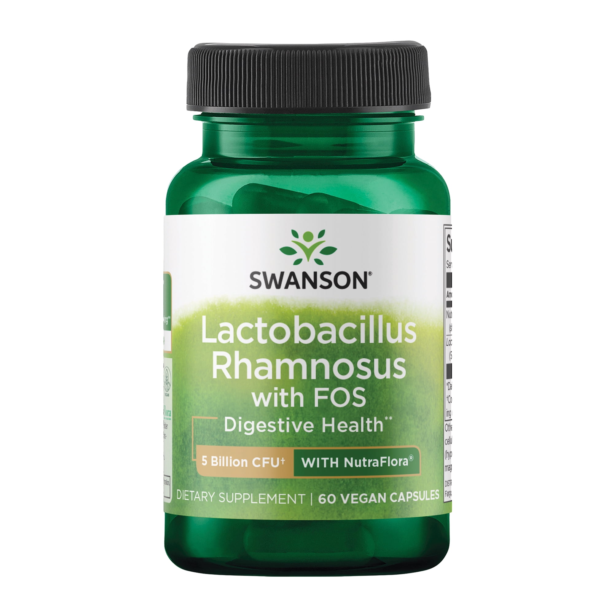 Swanson Lactobacillus Rhamnosus Probiotic, 5 Billion CFU, Digestive & GI Health, 60 Veggie Capsules
