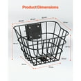thumbnail image 6 of KFFKFF Front Bike Basket with Fixed Bracket - Supports Up to 20 lbs, Made of Durable Steel, Suitable for Kids' Bikes, Adult Bicycles, and Electric Scooters, 6 of 9
