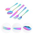 thumbnail image 3 of Monyance stainless steel dinnerware Colorful Stainless Steel Cutlery Set for 4 - Rainbow(9.06X0.71X0.39Inches), 3 of 10