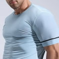 thumbnail image 5 of Summer Clothes New Men T-Shirt Sportswear Tight Fitting Basketball Training Fitness Stretch Clothes Outdoor Night Running Male Leisure Clothes, 5 of 6