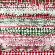 Merry Christmas Red & Green Plaid Homespun Fabric 2.5 X 44 inch Precut Roll (Jelly Roll)- 22 pc. by JCS