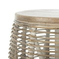 thumbnail image 5 of SAFAVIEH Maui Nautical Rattan Round Drum Stool Table, Grey White Wash, 5 of 7