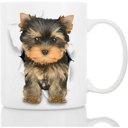 

Cute Yorkshire Terrier Dog Mug - Ceramic Funny Coffee Mug - Perfect Dog Lover Gift - Cute Novelty Coffee Mug Present - Great Birthday or Christmas Surprise for Friend or Coworker Men and Women (11oz)