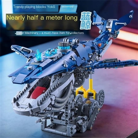 2026 New Mechanical Sea Animals Building Blocks Friends DIY Movable Whale Creative Technical MOC Desktop Decor Holiday Gift