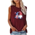 thumbnail image 2 of EGNMCR Débardeurs pour Femmes Mode Féminine Confortable Jour de l'Indépendance Décontracté Col Rond Débardeur Imprimé Haut Blouse, 2 of 4