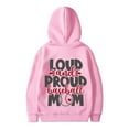 thumbnail image 4 of WEAIXIMIUNG Off The Shoulder Sweatshirt Women's Baseball Lettering Slogan Print Pocket Drawstring Print Hoodie, 4 of 4