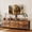 Rustic Brown, variant on GUNAITO TV Stand with Adjustable Mount for TV up to 75", Big TV Stand for Living Room with 7 Fabric Drawers , Black
