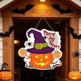 thumbnail image 5 of Halloween Door Hangings Sign, Happy Halloween Paper Farmhouse Wall Decor, Rustic Paper Hanging Decoration Outdoor Signs, For Front Door and Porch Entryway Decor, 5 of 5