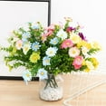 thumbnail image 5 of Artificial Decorative Flowers， 1 Bundles Artificial Daisies Flowers Cemetery Flower Plastic Memorial Bouquet for Hanging Window Box Home Table Centerpieces Decor, 5 of 9