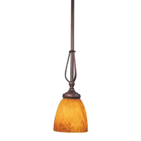 Woodbridge Lighting Kenshaw 1 Light Steel Metal Mini Pendant in Bordeaux Red