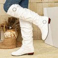 thumbnail image 5 of Pandaie Slouchy Knee High Boots for Women Classic Faux Suede Leather Low Heel Zip Pull on Fashion Long Tall Riding Boot for Fall Winter, 5 of 9