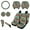 American Tribal Leopard Print Brown Teal, variant on Renewold Car Seat Cover Full Set 11 PCS, with Steering Wheel Headrest Handbrake Gear Shift Knob Cover Cup Coasters Auto Seat Cover Accessories, Southwest American Tribal Blue Brown