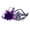 Purple, variant on Cosplay Mask, Lace Masquerade Mask With Large Side Fabric Flower, Tulle & Feather Ornament, Rhinestone Inlaid Venetian Half‑Eye Mask, Adjustable Strap for Halloween, Carnival, Mardi Gras