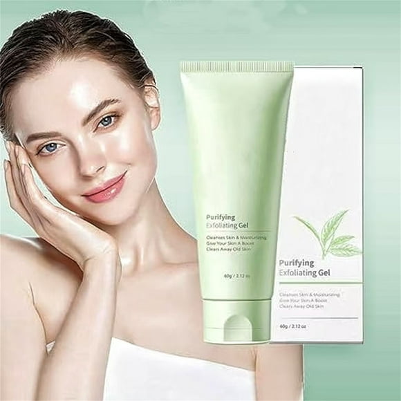 Gel Exfoliant Purifiant, Gommage Exfoliant, Gel Exfoliant Purifiant Hydratant Nettoie la Peau, Gel Exfoliant, Gommage Corporel et Nettoyage en Profondeur du Visage