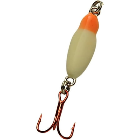 Custom Jigs DJS4-CS-GB2 Demon Jig Spoon Size 4 Glow Brite/Orange with Red Hook Clam
