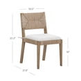 thumbnail image 4 of Nathan James Beacon Boho Dining Chair, Boucle Dining Chair with Seagrass Accent and Solid Wood Legs, Cream Boucle/Light Brown, 4 of 6