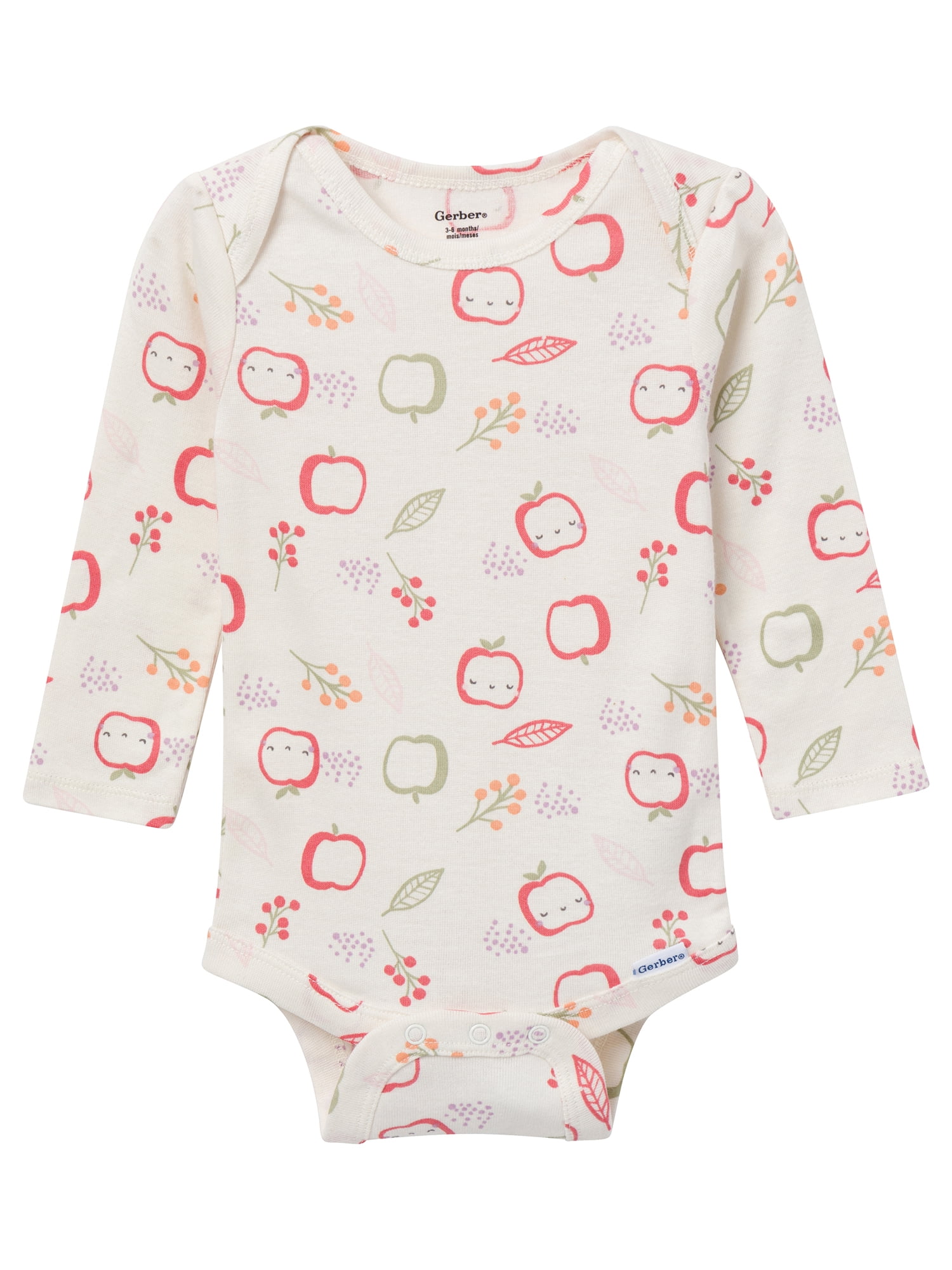 Gerber Gender Neutral Long Sleeve Onesies, 6-Pack, Sizes Newborn - 18 Months