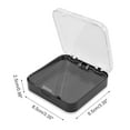 thumbnail image 2 of Unique Bargains 1 Pc Double Layer Rounded Corner Nail Storage Box Black Plastic, 2 of 5