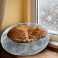 thumbnail image 5 of 20 Inch Calming Donut Cat Bed & Small Dog Bed, Fluffy Round Anti-Anxiety Pet Bed with Non- Bottom, Machine Washable Cozy Plush Cushion for Puppies & Kittens, 5 of 5