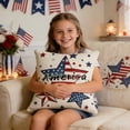 thumbnail image 7 of 4th of July Pillow Covers American Flags Star Striped Print Patriotic Couch Pillowcase 18 x 18 Inch(1pc), 7 of 7